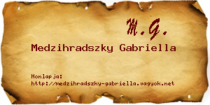 Medzihradszky Gabriella névjegykártya